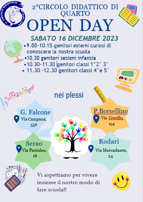 Open  Day Sabato 16 Dicembre 2023